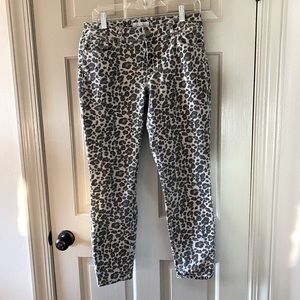 Animal print curvy skinny Loft jeans size 6